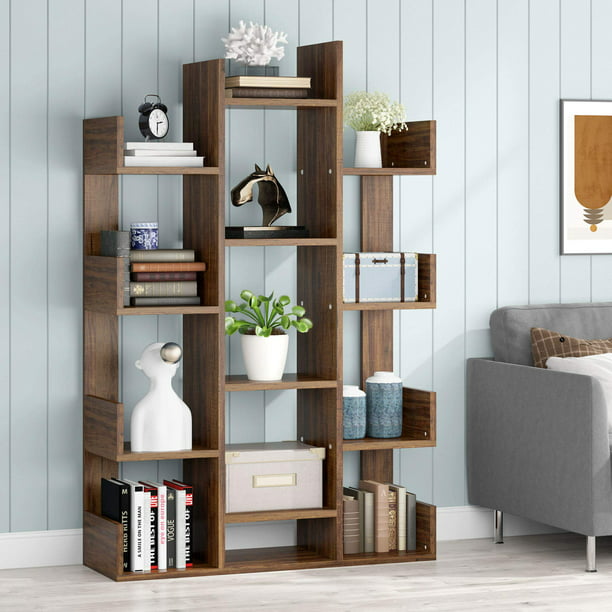 Wide Bookcase Wooden Book Display